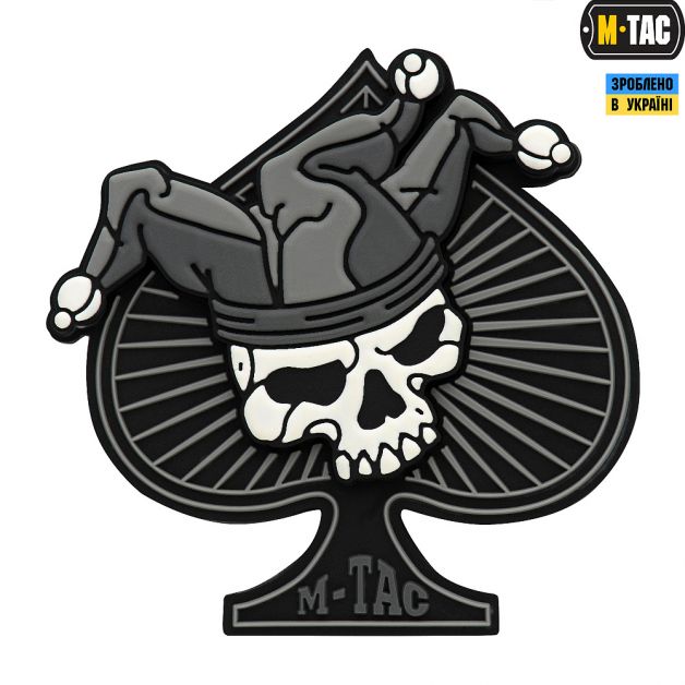 M-Tac нашивка Ace of Spades 3D ПВХ чорний/білий