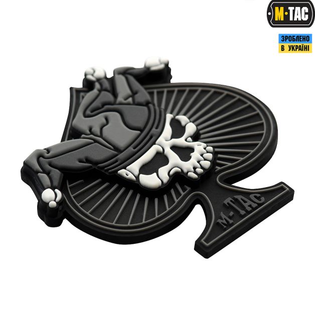 M-Tac нашивка Ace of Spades 3D ПВХ чорний/білий