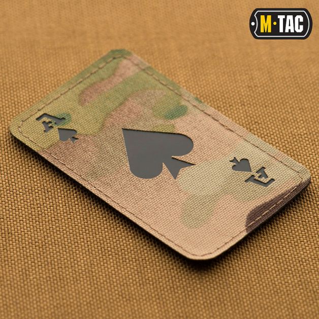 M-Tac нашивка Ace of Spades Laser Cut Black/Multicam