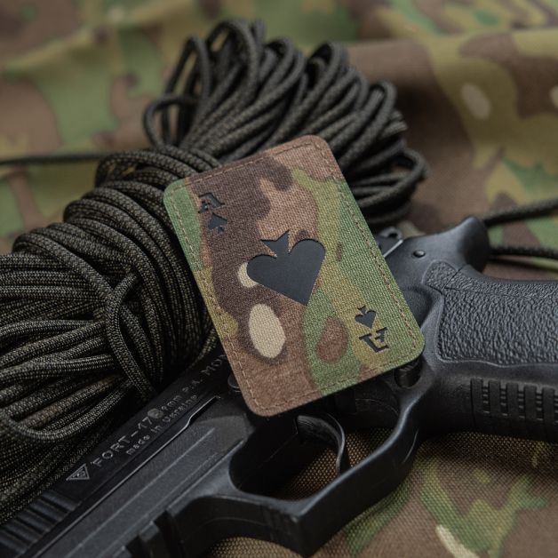 M-Tac нашивка Ace of Spades Laser Cut Black/Multicam