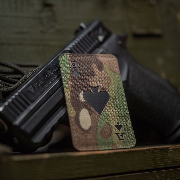M-Tac нашивка Ace of Spades Laser Cut Black/Multicam
