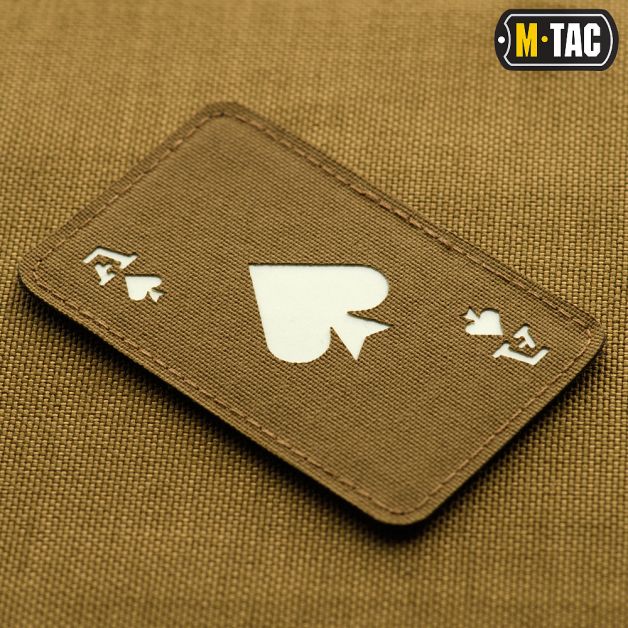 M-Tac нашивка Ace of Spades Laser Cut светонакопитель/Coyote