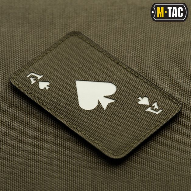 M-Tac нашивка Ace of Spades Laser Cut светонакопитель/Ranger Green