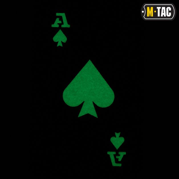 M-Tac нашивка Ace of Spades Laser Cut светонакопитель/Ranger Green