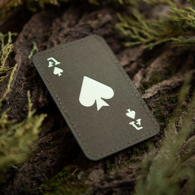 M-Tac нашивка Ace of Spades Laser Cut светонакопитель/Ranger Green