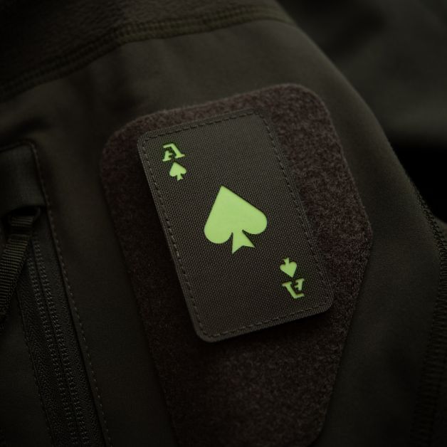 M-Tac нашивка Ace of Spades Laser Cut светонакопитель/Ranger Green