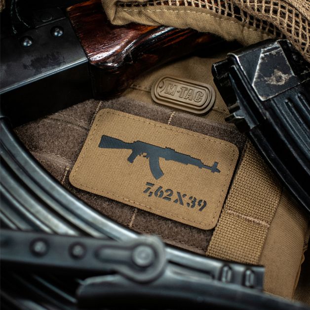 M-Tac нашивка AKM 7,62х39 Laser Cut Coyote/Black