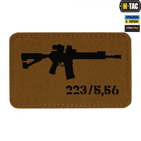 M-Tac нашивка AR-15 223/5,56 Laser Cut Coyote/Black