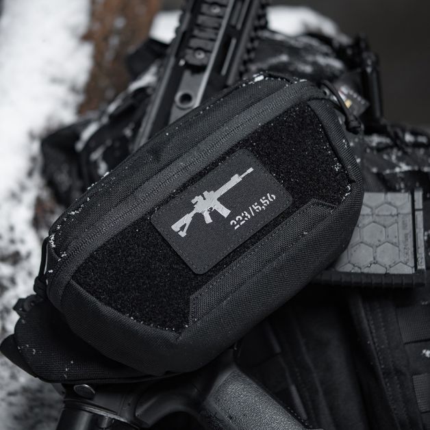 M-Tac нашивка AR-15 223/5,56 Laser Cut Grey/Black