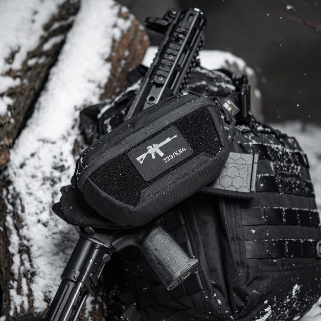 M-Tac нашивка AR-15 223/5,56 Laser Cut Grey/Black