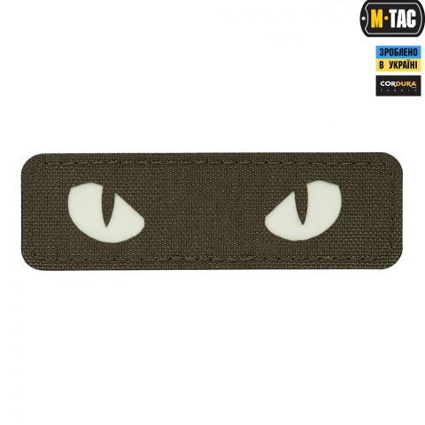 M-Tac нашивка Cat Eyes Laser Cut Ranger Green/світлонакопичувач