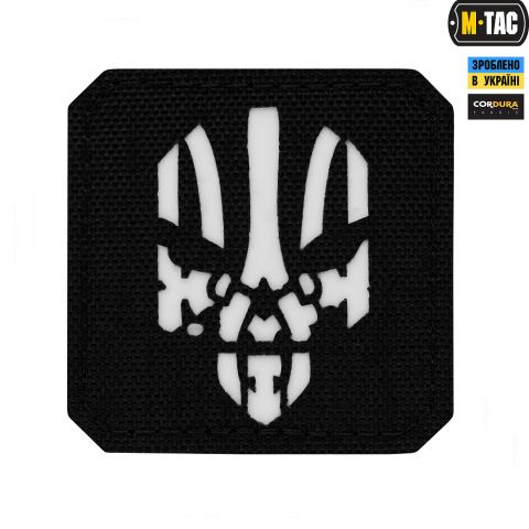 M-Tac нашивка Месник Laser Cut Black/світлонакопичувач
