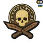 M-Tac нашивка No Knife - No Life 3D ПВХ койот