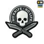 M-Tac нашивка No Knife - No Life 3D ПВХ чорно-біла