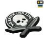 M-Tac нашивка No Knife - No Life 3D ПВХ чорно-біла