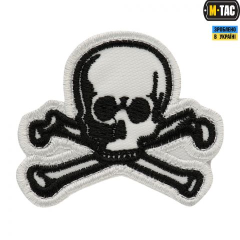 M-Tac нашивка Old Skull біла
