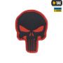 M-Tac нашивка Punisher ПВХ красно-черная