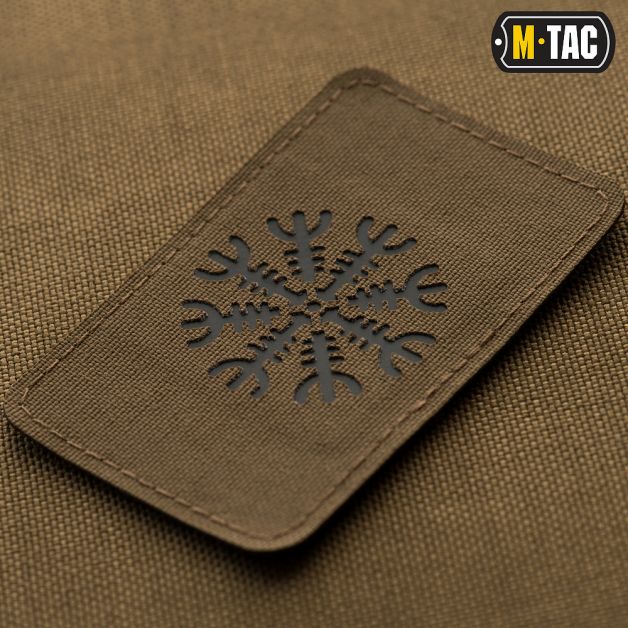 M-Tac нашивка шолом Жаху горизонтальна Laser Cut Coyote/Black