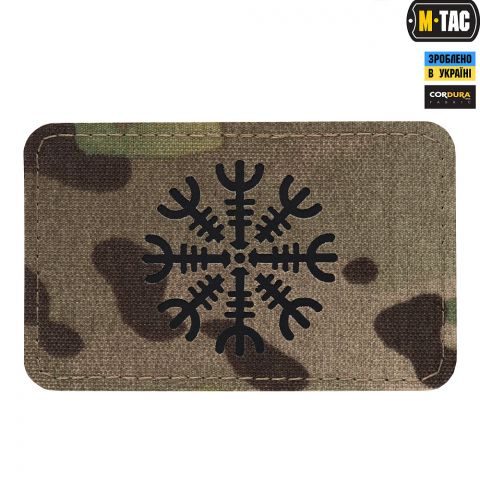 M-Tac нашивка шолом Жаху горизонтальна Laser Cut Multicam/Black