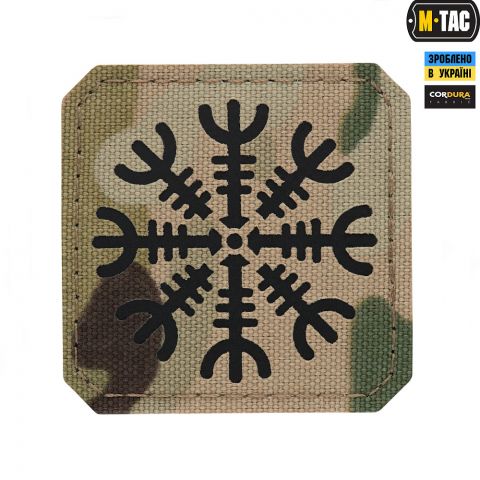 M-Tac нашивка шолом Жаху Laser Cut Multicam/Black