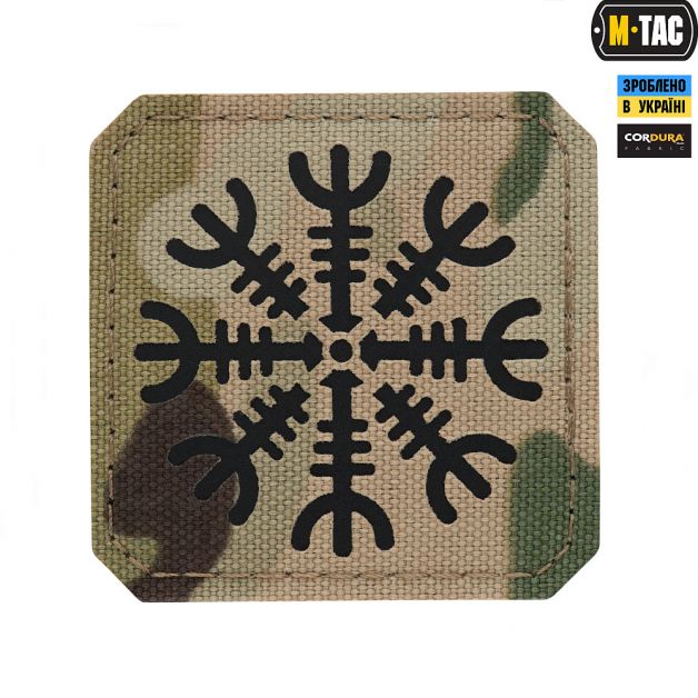 M-Tac нашивка Шлем Ужаса Laser Cut Black/Multicam