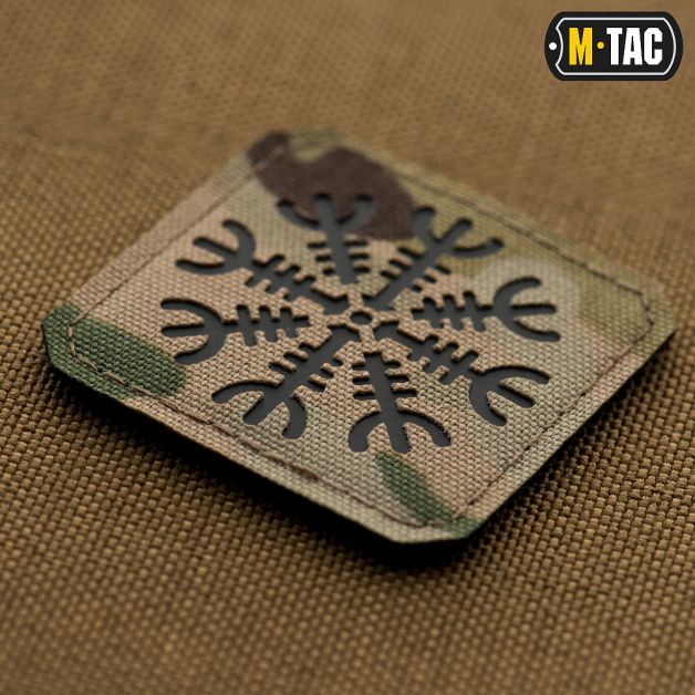 M-Tac нашивка Шлем Ужаса Laser Cut Black/Multicam