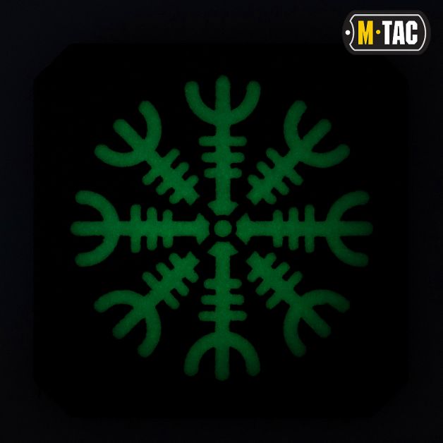 M-Tac нашивка Шлем Ужаса Laser Cut светонакопитель/Black