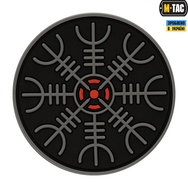 M-Tac нашивка Шлем Ужаса ПВХ черно-серая