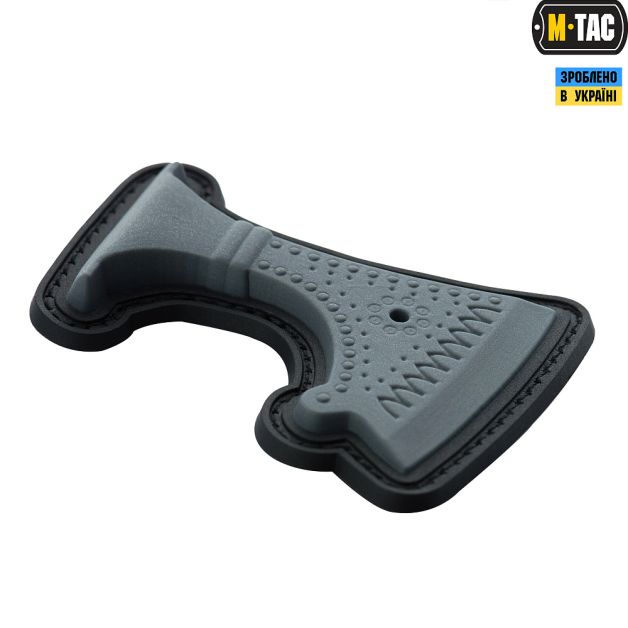 M-Tac нашивка Сокира Перуна (тип 2) ПВХ серая