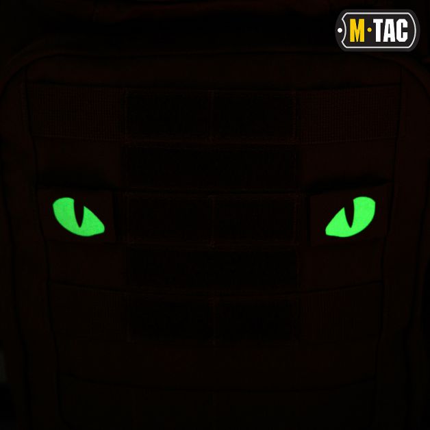 M-Tac нашивка Tiger Eyes Laser Cut (пара) Black