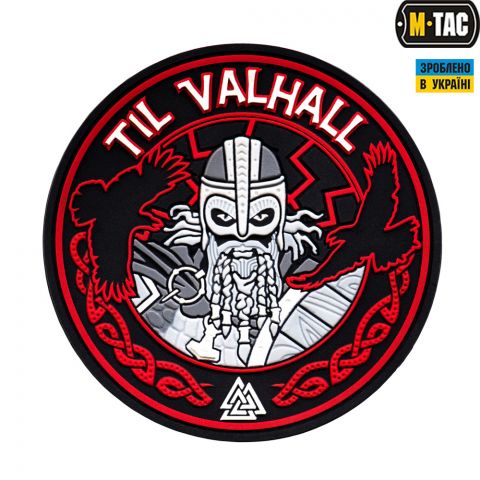 M-Tac нашивка Til Valhall ПВХ красно-черная (сорт 2)