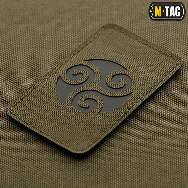 M-Tac нашивка Трискелион Laser Cut Black/Ranger Green