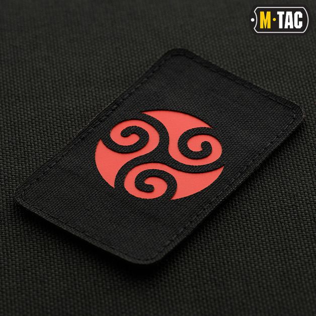 M-Tac нашивка Трискелион Laser Cut Red/Black
