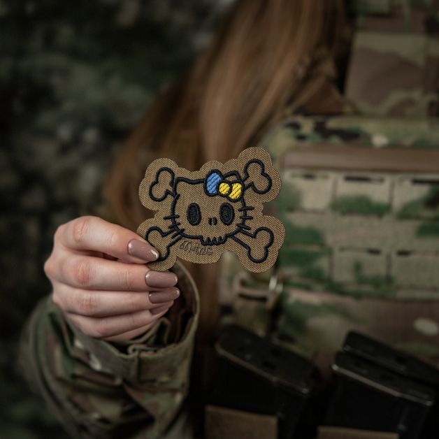 M-Tac нашивка KITTY контур (вышивка) Coyote