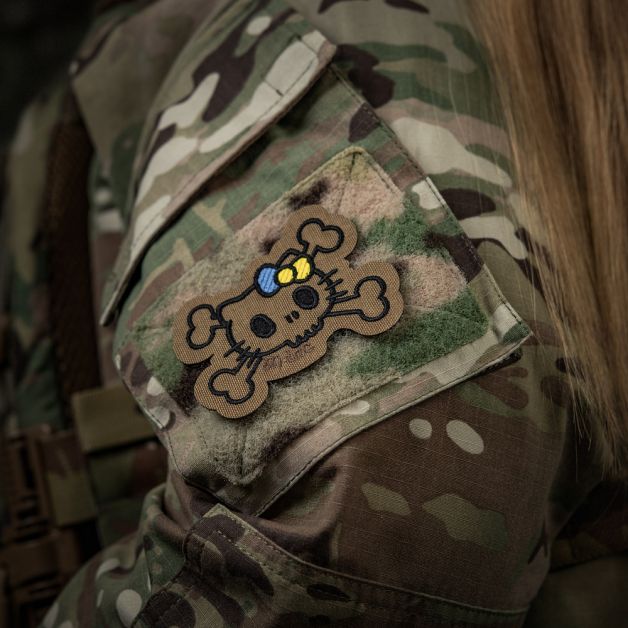 M-Tac нашивка KITTY контур (вышивка) Coyote