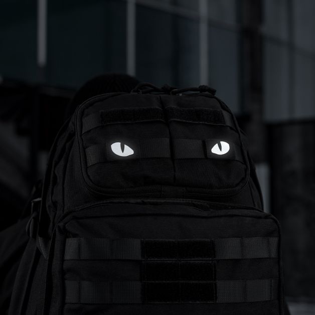 M-Tac нашивка Tiger Eyes Laser Cut (пара) Reflective Black