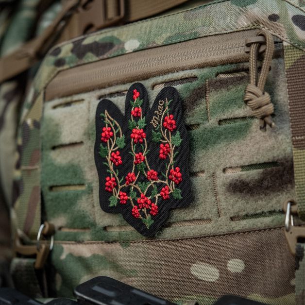 M-Tac нашивка Тризуб калина (вишивка) Black