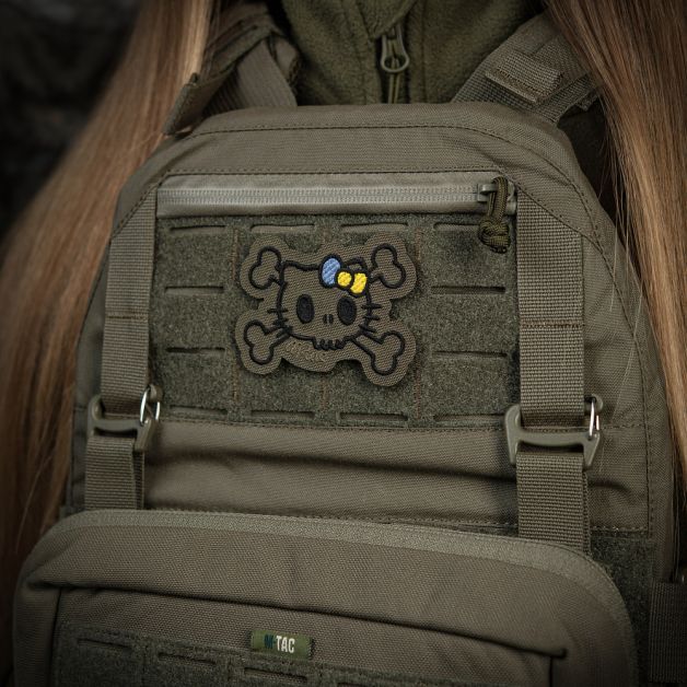 M-Tac нашивка KITTY контур (вышивка) Ranger Green