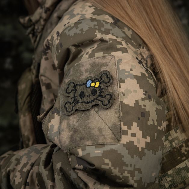 M-Tac нашивка KITTY контур (вышивка) Ranger Green