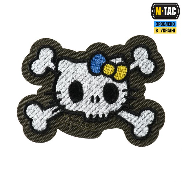 M-Tac нашивка KITTY (вишивка) White/Ranger Green 