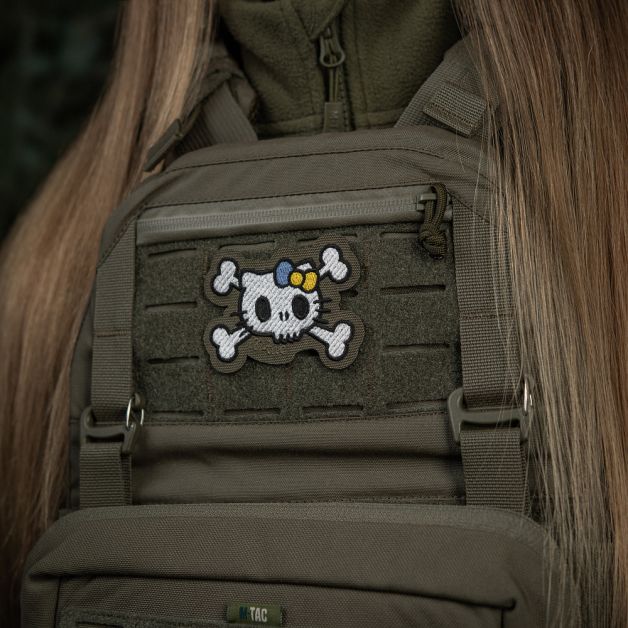 M-Tac нашивка KITTY (вишивка) White/Ranger Green 