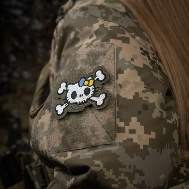 M-Tac нашивка KITTY (вишивка) White/Ranger Green 