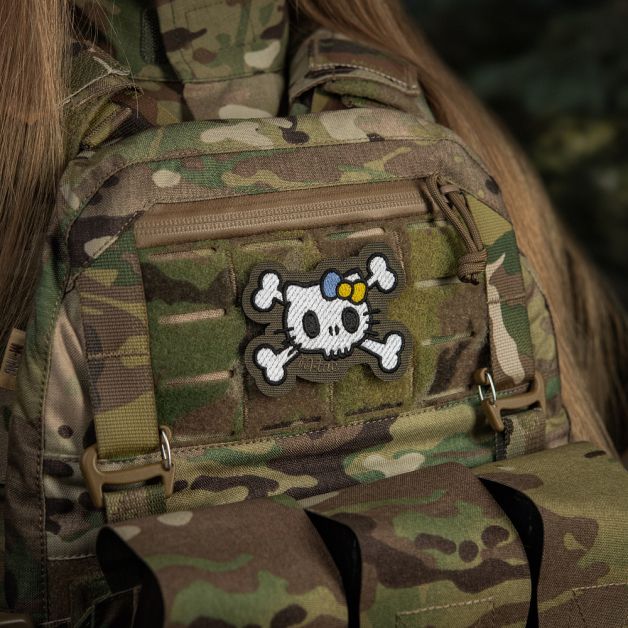 M-Tac нашивка KITTY (вишивка) White/Ranger Green 