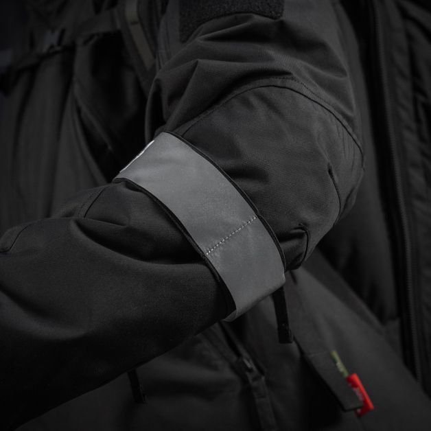 M-Tac Повязка на руку светоотражающая на резинке Large Black