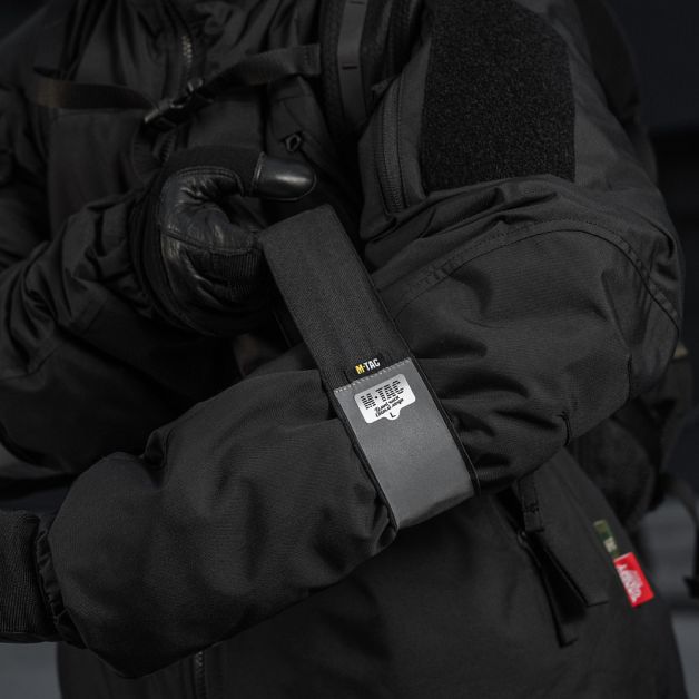 M-Tac Повязка на руку светоотражающая на резинке Large Black