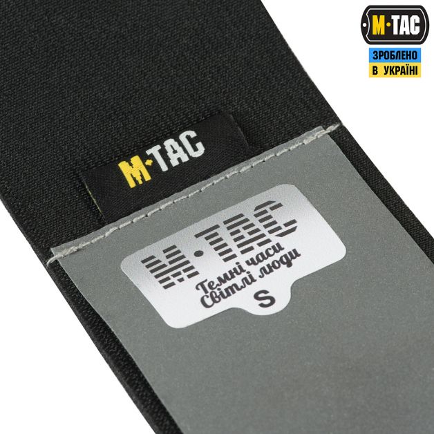 M-Tac Повязка на руку светоотражающая на резинке Small Black