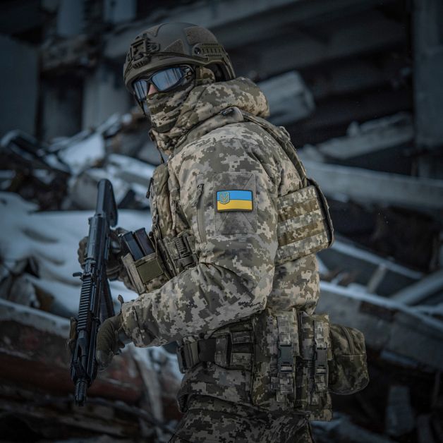 M-Tac нашивка флаг Украины с малым гербом PVC