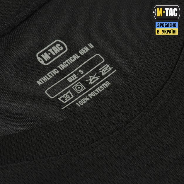 M-Tac футболка потоотводящая Athletic Tactical Gen.2 Black