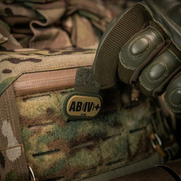 M-Tac MOLLE Patch група крові AB (IV) + PVC Ranger Green