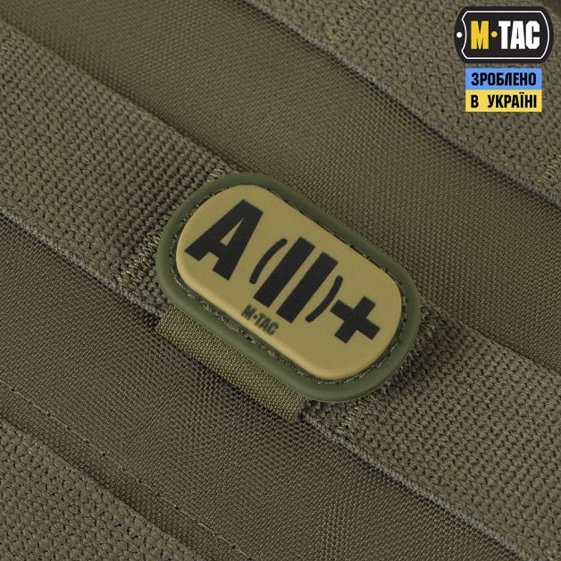 M-Tac MOLLE Patch група крові A (II) + PVC Ranger Green